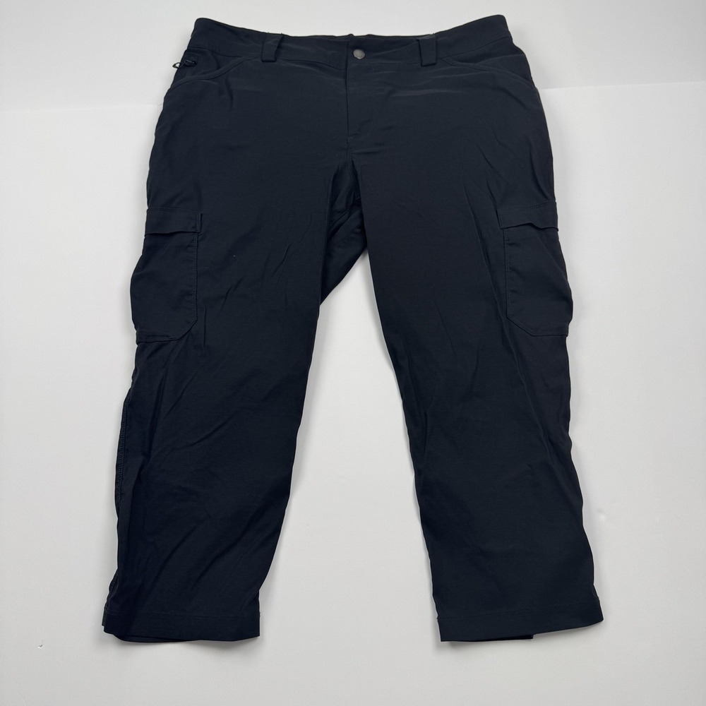Duluth Pants Womens 16 (35x22) Black Cargo Hiking Outdoor Stretch Nylon Spandex